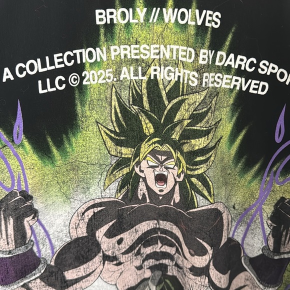Darc Sport Dragon Ball Z Super Broly Premium Vintage Oversized Tee in Black - XL - Picture 6 of 7